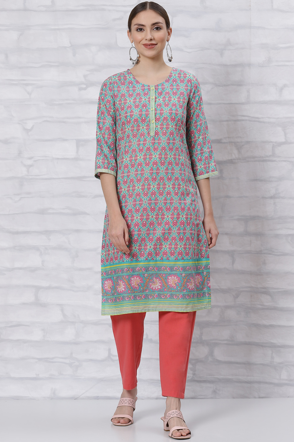 Red Straight Kurta image number 0